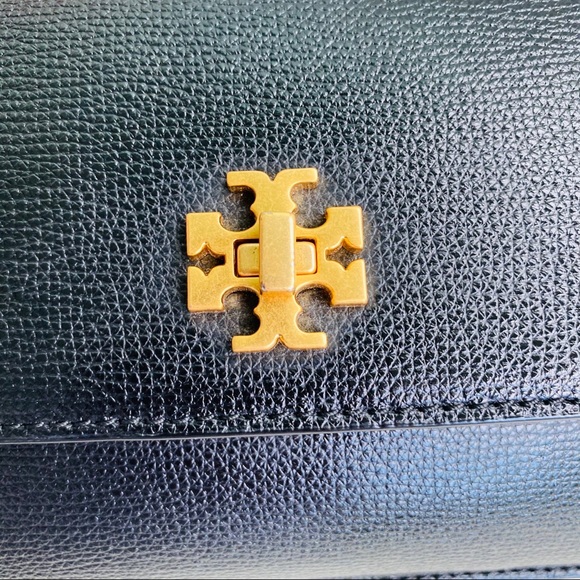 Tory Burch Black Kira Envelope Clutch EUC - Picture 6 of 9